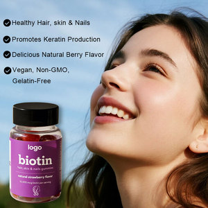Gomitas para el cuidado del cabello de etiqueta privada, biotina para la piel del cabello y las uñas, vitaminas para el crecimiento del cabello, soporte energético, goma de biotina vegetariana - Product Image 4