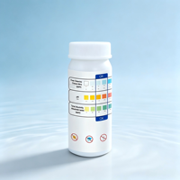 Bandelettes de test 3-en-1 pour piscine et spa - 50 unités - Résultats rapides en 30 secondes pour le chlore libre et le pH - Support papier pH 6.8-8.4