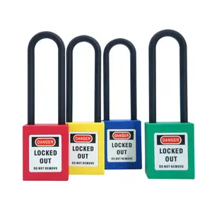 QVAND 76mm Industrial Lock Lockout Security Safety Plastic Padlocks Master Key Loto Lock