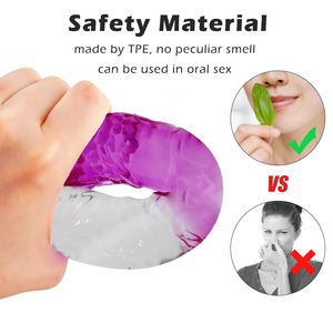 Fabrik Großhandel Bunte Regenbogen Weiches Gelee Echter Penis Dildo Weibliche Masturbation Sexspielzeug Erwachsene Produkte für Frauen Lesben Homosexuell - Product Image 4