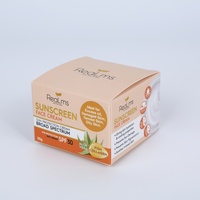 Boîtes d'emballage personnalisées en carton blanc écologique et recyclable avec pelliculage mat/brillant pour crème visage, poudre libre et blush