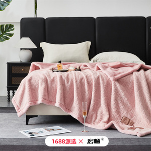 Manta de Imitación de Lana de Cordero Tipo A, 200x230cm, Extra Gruesa, Felpa, Portátil, para Uso Doméstico, Otoño Invierno, Color Sólido, Rectangular - Product Image 4