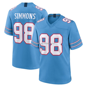 Vente en gros de maillots de football américain brodés Tampa <span class=keywords><strong>Bay</strong></span> Buccaneers # 1 Cameron Ward # 98 Jeffery Simmons # Uniforme de football 17 Dike - Product Image 2