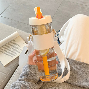 Flower <b>Tea</b> Cup With Straw Plastic <b>Tea</b> <b>Infuser</b> Portable For Camping And Outdoor Use - Product Image 1