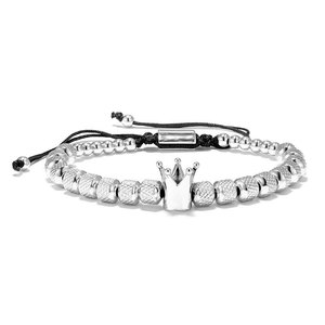 Pulseras y Brazaletes de Moda de Acero Inoxidable 316L que No se Deslustran, Chapados en Oro PVD de 14k y 18k, Joyería de Corona para Mujer y Hombre - Product Image 4