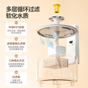 Distributeur d'eau pour chat automatique intelligent à induction avec filtration sans fil silencieuse Fontaines à boire dédiées transfrontalières - Product Image 2