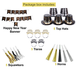 Sombrero <span class=keywords><strong>de</strong></span> Papel Negro Personalizado SOLPOP 2027 con Estampado <span class=keywords><strong>de</strong></span> Feliz <span class=keywords><strong>Año</strong></span> Nuevo, Adorno Metálico Dorado y Plateado, Sombrero Mágico Lincoln, Artículos <span class=keywords><strong>para</strong></span> Fiestas - Product Image 6