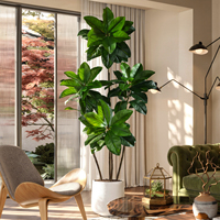 Grand arbre artificiel de magnolia avec pot lesté, plantes artificielles réalistes pour la décoration moderne de la maison, arbres artificiels décoratifs en vrac