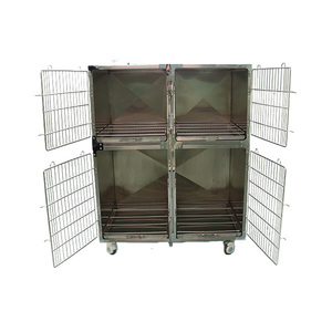 CH luxe moderne vétérinaire chenil/chats Cages d'élevage Simple haute boîte 304 acier inoxydable pliable chien maisons fer animaux oiseaux - Product Image 1