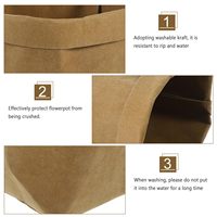 Sacs en papier kraft brun lavables personnalisés avec logo, pour la vente en gros de bougies écologiques multifonctionnelles, de cadeaux, d'aliments et de plantes en pot