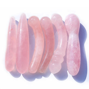 天然ローズクォーツヒーリングクリスタルマッサージワンドディルド - Product Image 6