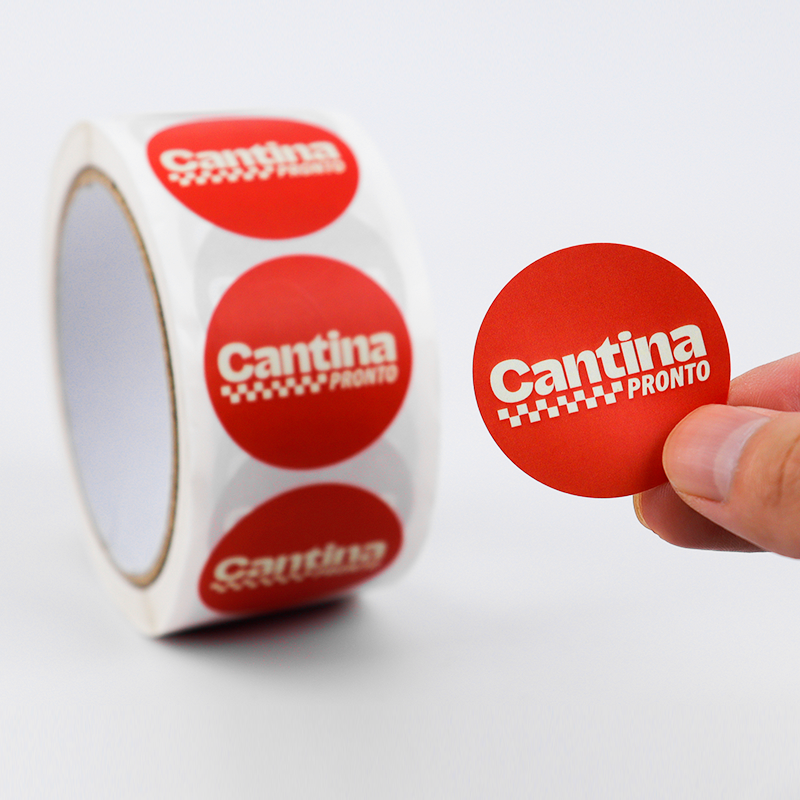 Custom Printing Round Label Waterproof Vinyl Adhesive Sticker Matte Roll Product Label Logo Stickers