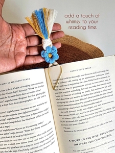 Nouveau personnalisé fait à la main macramé <span class=keywords><strong>marguerite</strong></span> fleur signet charme livre fait à la main accessoire - Product Image 3