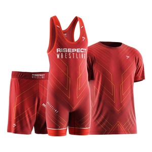 Conjunto Completo de Ropa de Lucha Libre Personalizada: Pantalones Cortos, Camiseta y Singlet |   Ligero y funcional |   Perfecto para luchadores de todos los niveles - Product Image 2