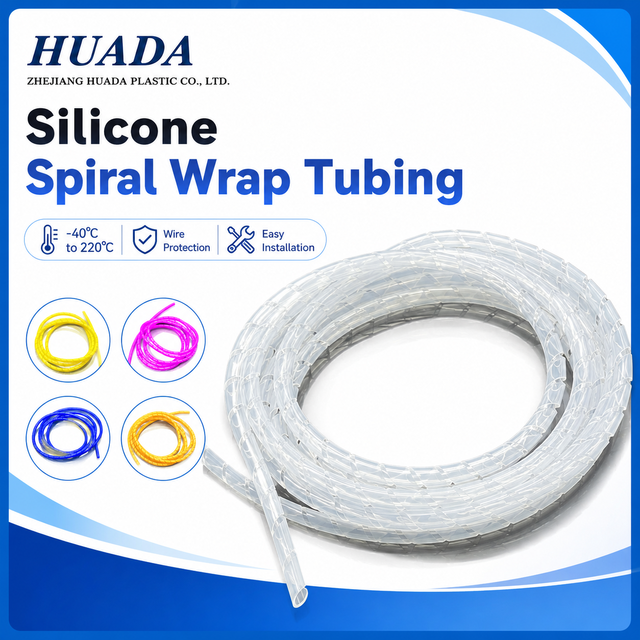 Non-Toxic Eco Friendly REACH Compliant Household Appliance Internal Wiring Thermal Insulation Cover Silicone Spiral Wrap Tubing