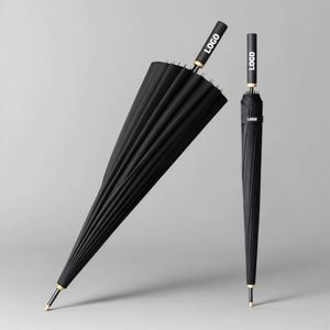 24K Golf <b>Extra</b>-<b>Large</b> Straight Handle Classic Anti-Storm Business With Logo <b>Printing</b> Umbrella High Quality - Product Image 1