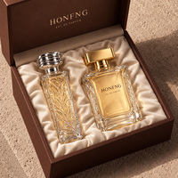 Nouveau flacon de parfum haut de gamme 100 ml, flacon carré en verre, flacon de parfum classique, vaporisateur de parfum vide, emballage