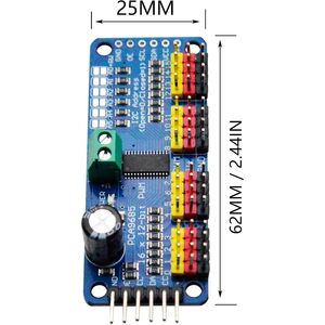 Module de commande de servomoteur PWM 16 canaux 12 bits SYCZIOHU PCA9685 I2C pour MG90S SG90 MG995 - Product Image 4