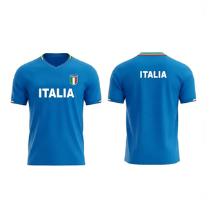 MAZZEO GIOCATTOLI Italia Maillot de football à séchage rapide en polyester bleu Taille L pour garçons - Product Image 2