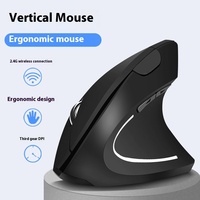 Generasi ke-5 vertikal 2.4GHz nirkabel USB Mouse Gaming 6 tombol Laptop/Desktop PC Mac Book kompatibel tangan kanan dapat diisi ulang