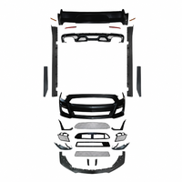 Kit de conversion de carrosserie complet style GT500 pour Ford Mustang S550 2015 2016 2017 avec pare-chocs avant et arrière et jupes latérales