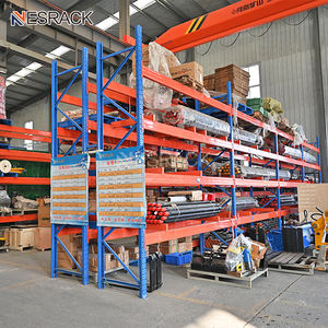 Système de rayonnage à palettes à <span class=keywords><strong>double</strong></span> support métallique profond pour le stockage logistique en acier robuste en entrepôt - Product Image 1