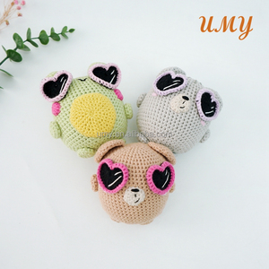 ตุ๊กตาตกแต่งวาเลนไทน์ ตุ๊กตาถักโครเชต์ หมี แมว กบ สัตว์ ผ้าฝ้าย สำหรับทุกเพศ - Product Image 2