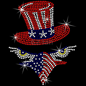 Parches Termoadhesivos de Diamantes de Imitación con Diseño de Bandera Americana del 250 Aniversario para Ropa - Product Image 5