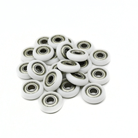 Roues de poulie durables en plastique POM revêtu de nylon 8*29*10mm 8*30*9mm 8*32*12mm 8mm 608Z 608ZZ Roues de porte coulissante Roulement en caoutchouc