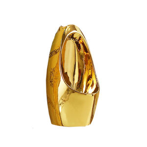 โถปัสสาวะสำหรับผู้ชายสีทองเซรามิกติดผนังประหยัดน้ำเคลือบทองสำหรับใช้ในบ้าน - Product Image 1