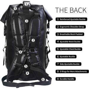 Sac à dos imperméable en PVC pour les voyages en plein air, la plongée et l'alpinisme - Séparation humide/sèche, personnalisable, <span class=keywords><strong>de</strong></span> haute qualité, portable - Product Image 3