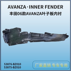 Doublure intérieure de garde-boue avant Toyota Avanza 2006-2011, pièce de rechange en plastique noir - Product Image 5