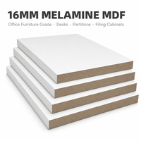 Panneaux de fibres à densité moyenne en mélamine de 16 mm, utilisés pour les meubles de bureau, les bureaux, les cloisons et les armoires de classement