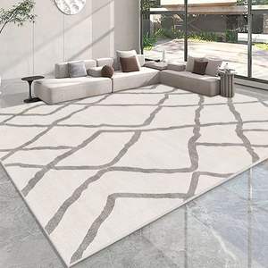 Tapis en polyester imprimé couleur beige moderne Tapis de salon design 3d Tapis de sol lavable Prix de gros - Product Image 2