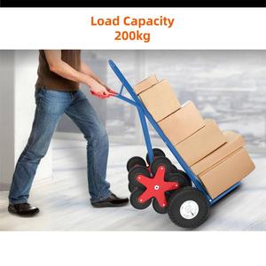 Handtruck Trap Klimmer <span class=keywords><strong>Trolley</strong></span> Kruiwagen 12 Wielen Kar Gemakkelijk Vervoeren Opvouwbare Trap Klimmer Hand <span class=keywords><strong>Trolley</strong></span> - Product Image 5