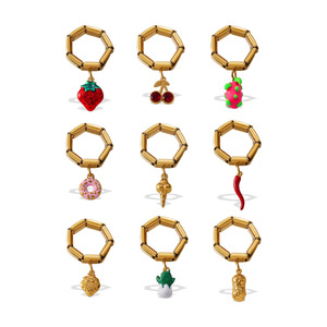 สไตล์เกาหลีชุบทองสแตนเลสสตีลแหวนสำหรับผู้หญิงเครื่องประดับปาร์ตี้รูปทรงเรขาคณิตจี้แหวน JZ139 - Product Image 5