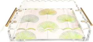 Vassoio in Acrilico Trasparente 10 X 12 con Manici Bronzo, Cuscinetti Antiscivolo e Tappetino Magnetico per Foto, Arte e Messaggi - Product Image 4