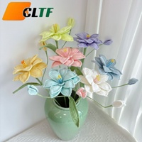 Bouquet de fleurs d'amarilles au crochet, cadeau pour elle, joli cadeau d'anniversaire, décoration d'hiver pour la maison, cadeau de pendaison de crémaillère, bulbe d'amarille