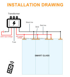 Film PDLC, fenêtre en verre intelligent, verre électronique, film intelligent à gradation <span class=keywords><strong>ultra</strong></span>-claire, film teinté résistant à la chaleur pour bâtiment de bureaux - Product Image 5