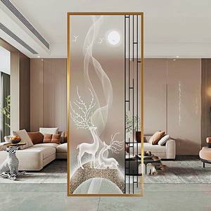 Puerta corredera de cristal de arte de acero inoxidable para interiores personalizada con diseño minimalista <span class=keywords><strong>chino</strong></span> hecho en China para aplicaciones de baño - Product Image 4