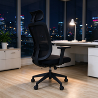 Chaise de bureau ergonomique moderne de haute qualité, pivotante et inclinable, avec dossier haut, structure en plastique, pour le bureau, la maison et les salles de conférence
