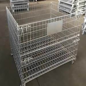 Boîte de fer entrepôt filet de fer volaille logistique camion <span class=keywords><strong>cage</strong></span> de stockage entrepôt pliant fil <span class=keywords><strong>cage</strong></span> intérieur stockage camion rack - Product Image 5