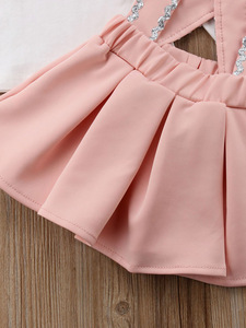 Kids Solid Clothing Sets Baby Clothes <b>Girls</b> <b>Skirts</b> and Top Suit With Lace Design of China - Product Image 6