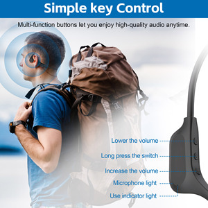 Es Stable Fit Cuffie <span class=keywords><strong>a</strong></span> conduzione <span class=keywords><strong>a</strong></span> Orecchio Aperto per l'ascolto di musica sportiva in ufficio al coperto e telefonate - Product Image 4