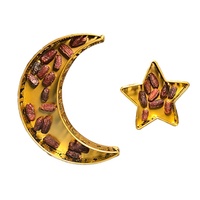 Superwin CTO 2 pièces/ensemble Ramadan plateau en métal lune étoile plateau Eid Mubarak plateau à Dessert artisanat Islam fête musulmane décoration de Table