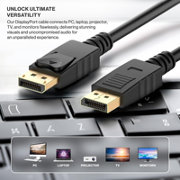  Câble DP vers DP 1.1V, prend en charge la résolution 4K 30Hz, 2K 1080P 60Hz, convertisseur compatible
