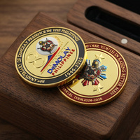 Pièce de monnaie commémorative 3D personnalisée avec logo, lettres et impression UV, plaquée or, en alliage de zinc, pour anniversaire ou événement.