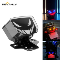 Feu arrière de moto 12V RGB intégré Devil Eye, clignotant de freinage, feu de signalisation et d'avertissement
