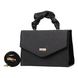 Borsa a Tracolla da Donna Fana Nera in PU 7 Pollici con Chiusura a Cerniera Stile Bohémien - Product Image 3