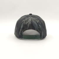 Gorra de Béisbol Deportiva de 5 Paneles con Estampado de Leopardo, Bordado de Camuflaje, Logotipo Personalizado, Oxford Dobby, Poliéster, Cierre Trasero Ajustable
